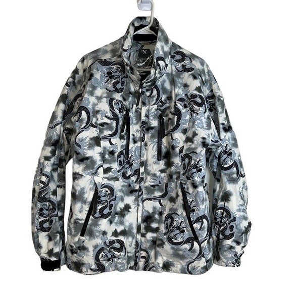 Descente Other - Descente DNA Uncle Herbert Snowboard Ski jacket Dragon Print White Gray Black